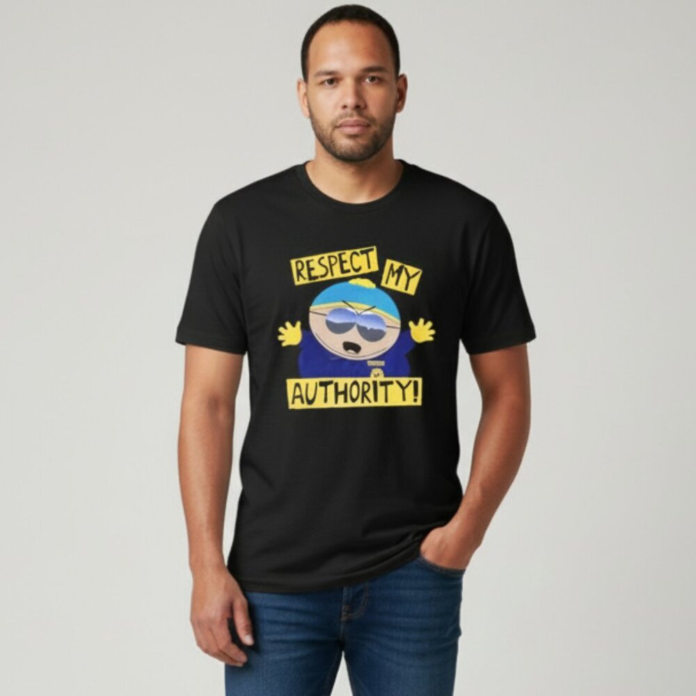 South Park Cartman Black Short Sleeve Unisex Graphic Tee NWOT